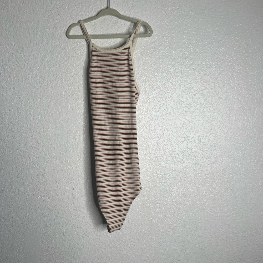 NWOT Abercrombie and Finch Striped Tank Bodysuit XS